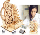 Solar 3D Wooden Puzzle Marble Run DIY Model Kit Craft Sets Educational Wood Mechanical Building Toys STEM Science Experiments Projects Birthday Gift for Adult Men Kids by TinyTreasures Baby Boutique