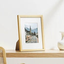 Vittanly 9x12 Picture Frames Set of 9, Shatter Resistant Plexiglass, Display 6x8 Pictures with Mat or 9x12 without Mat, Photo Frames for Wall or Tabletop, Engineered Wood, OAK by CozyNest Decor