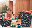 HIYAGON Rectangular Dinosaur Basket Empty Cute Storage Bin Organizer Box Dinosaur Room Decor for Books(Black Dinosaurs) by TinyTreasures Baby Boutique