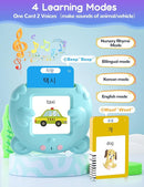 Korean and English Talking Flash Cards for Toddlers, 510 Sight Words Bilingual Learning Toys for Children, Autism Pocket Speech Therapy Toys, Korean Vocabulary Educational Flashcards by TinyTreasures Baby Boutique