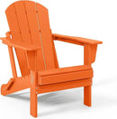Westin Outdoors Laguna WO Outdoor Adirondack Folding Patio Chairs 8 PCS Set Retro Beach Aesthetic for Backyard, Lawn, Patio, Deck, Garden, Weather Resistant Polyethylene Plastic Lounger (Orange) by GreenHaven Gardens