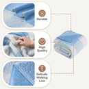 LURKA Checkered Sherpa Fleece Throw Blanket - Extra Thick and Warm Winter Soft Fuzzy Plush Blanket for Couches, Beds & Pets, Glacier, 50x60 Inches by CozyNest Decor