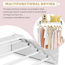 Wall Mounted Drying Rack with 4 Hooks and Shelf, Foldable Clothes Drying Rack for Laundry Room, Collapsible Laundry Rack Wall Mount, for Indoor Outdoor Hanging Clothes, 23.6 Inch by CozyNest Decor