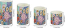 Flameless LED Candles Electric Candles with Remote Timer Control Long Lasting Pillar Candles Tealights Bohemian Style Home Outdoor Decoration Pack of 4, Boho Flower Purple Blue by GreenHaven Gardens
