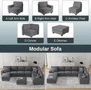 L Lengend Vansen Modular Sectional Sofa U Shaped Couch with Ottoman Modern Reversible Corner Sectional Couch for Living Room (Dark Grey, U Shaped Sofa-5) by CozyNest Decor