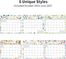 2025-2027 Magnetic Fridge Calendar 21 Monthly Magnetic Calendar for Refrigerator Planner Runs from October 2025 Until June 2027 Easy Organizing Markers Tearable (Flower) by TinyTreasures Baby Boutique