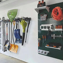Wall Mount Tool Storage Rack, Heavy Duty Garage Storage Tool Organizer, Garden Tool Wall Hooks and Hangers, Hold Up to 350lbs Black 2Pack, AK806-Black-2Pack by GreenHaven Gardens