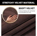 PrinceDeco Sectional Couch Covers Velvet Cushion Covers for Sectional Couch Cushion Covers for Sectional Sofa Separate Sectional Sofa Slipcovers Washable(1 Chaise Back+ 2 Sofa Back,Brown) by CozyNest Decor