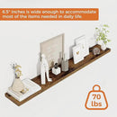 Floating Shelves for Wall, 48 Inch Floating Shelves for Home Decor, Wall Mounted Rustic Wood Shelves, Bathroom, Hanging Deep Shelf for Bedroom, Living Room, Kitchen (Rustic Brown, Set of 2) by CozyNest Decor