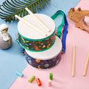 Boao 2 Pcs Kids Drum Set, 8 Inch Toddler Drum Wooden Toy with Adjustable Strap and 4 Drumsticks, Educational Sensory Musical Instrument for Toddlers Kid Baby Boys Girls Gift (Dinosaur) by TinyTreasures Baby Boutique