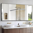 Black Bathroom Mirror for Wall, 60x36 Inch Rectangle Mirrors with Metal Frame, Large Modern Vanity Wall Mirror for Bathroom Living Room, Entryway Hangs Horizontal or Vertical by CozyNest Decor