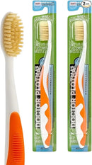 MOUTHWATCHERS Soft Flossing Manual Toothbrush for Adults, 2 Pack, Orange, Ultra Clean, Good for Sensitive Teeth and Gums, by Dr. Plotka's by CozyNest Decor