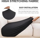 hyha Waterproof Couch Cushion Covers, Stretch Sofa Couch Seat Slipcover for Dog Washable, Non-Slip Waterproof Outdoor Cushion Covers for Patio Furniture Replacement (1 Piece for Large, Black) by CozyNest Decor