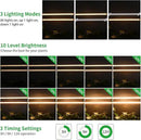 LED Grow Light Strips, Grow Lights for Indoor Plants Full Spectrum 3000K, 96 LEDs Plant Light with 3/9/12H Timer, 10 Dimmable Levels for Seedling Succulent, 2 Head 13 Inches by GreenHaven Gardens
