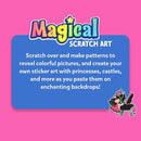 Skillmatics Scratch Art Book for Kids - Unicorns & Princesses, Craft Kits & Supplies, 30+ Scratch Stickers, Travel Toys, DIY Kit, Gifts for Girls & Boys Ages 3, 4, 5, 6, 7, 8 by TinyTreasures Baby Boutique