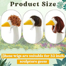 3 Pcs Porch Goose Outfit, Cute Porch Goosey Braid Wig, Crochet Hook Portico Goose Wig for Lawn Goosey Garden by GreenHaven Gardens