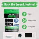 Rockin' Green Hard Rock Laundry Detergent for Hard Water (90 Loads), Plant based, Natural Laundry Detergent Powder, Biodegradable Odor Fighter, Safe for Sensitive Skin, 45 oz (Freshwood Mac) by TinyTreasures Baby Boutique