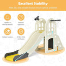 BABY JOY Toddler Large Slide, 6 in 1 Slide for Kids with Basketball Hoop, Ring Toss, 2 in 1 Convertible Climbing Way, Freestanding Kids Slide Climber Set for Indoors Outdoor Boys Girls Gifts Present by TinyTreasures Baby Boutique