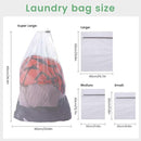 4Pcs Mesh Laundry Bags, Heavy Duty Laundry Bag, Durable Delicate Laundry Bag for College, Dorm, Travel, Family And Apartment Dwellers, (1small, 1medium, 1large, 1xx-Large) White by TinyTreasures Baby Boutique