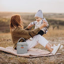 Mancro Insulated Breastmilk Cooler Bag Fits 4 Baby Bottles Up to 9 Ounce，Compact Baby Bottle Travel Bag with Ice Pack for Nursing Mom, Grey by TinyTreasures Baby Boutique