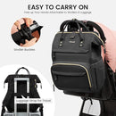 LOVEVOOK Diaper Bag Backpack, Baby Bag with Changing Station, Large Diaper Backpack for Moms Dads, Waterproof Leather Accents Baby Boy and Girl Bag for Travel Baby Essentials, Black by TinyTreasures Baby Boutique