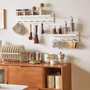 Wood Coat Hook with Wall-Mounted Shelf,23.62in Entryway Wall Hanging Shelf,for Bathroom, Kitchen,Coat Towel Key Organizer White YD-WS0260W by CozyNest Decor