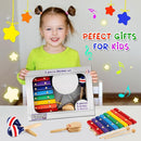 LOOIKOOS Baby Musical Instruments Montessori Wooden Toys for Toddlers 1-3,Percussion Instruments Set for Kids Preschool Educational Musical Toys for Boys and Girls Gifts by TinyTreasures Baby Boutique