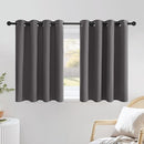 NICETOWN Grey Kitchen Curtains for Windows, Grommet Thermal Insulated Solid Blackout Window Treatments for Cafe, 2 Panels, W52 x L36 by TinyTreasures Baby Boutique