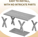 47” Wood Coffee Tables for Living Room Rustic Stands with Storage Shelf Grey Coffee Tables for Living Room Farmhouse Center Stands with Shelf Farmhouse Rectangle Center Table by CozyNest Decor