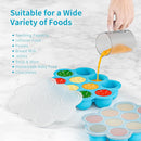 10 Cavities 2 OZ Portions Silicone Baby Food Freezer Tray with Lid, Baby Food Storage Containers,For freezing and storing Breast Milk,ice cube,Fruit Purees,leftovers(Blue) by TinyTreasures Baby Boutique