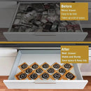 Bamboo Criss Cross Spice Rack Organizer for Cabinet, Wood Seasoning Rack Spice Holder, 18-Jar Spice Rack Tower Spice Storage for Kitchen Countertop Drawer-Jars Not Included by CozyNest Decor