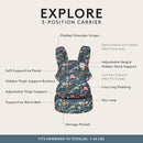 Baby Tula Explore Carriers - Breathable Baby Carrier Newborn to Toddler - Adjustable Toddler Carrier - Multiple Ergonomic Positions Front and Back - Ergonomic Fit for 7-45 lb - Mesh, Land Before by TinyTreasures Baby Boutique