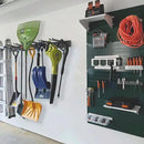 Wall Mount Tool Storage Rack, Heavy Duty Garage Storage Tool Organizer, Garden Tool Wall Hooks and Hangers, Hold Up to 350lbs Black by GreenHaven Gardens