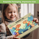 Wooden Dinosaur Puzzles Set for Kids/Toddlers Ages 1-8, T-Rex & Allosaurus with Colorful Box, Educational Dino Toys Little Boys/Girls 2 3 4 5 6 Year Old, Numbers/Chunky, Large 11"x7" Size by TinyTreasures Baby Boutique