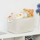 Bidtakay Baskets Collapsible Large Toy Storage Baskets for Organizing Set of 3 Closet Organizer Linen Cream Storage Bins 15 X 11 X 9.5 Inch Shelf Organizer Bins for Nursery Storage (Light Beige) by TinyTreasures Baby Boutique