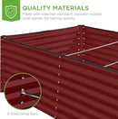 Best Choice Products 8x4x2ft Outdoor Metal Raised Garden Bed, Deep Root Planter Box for Vegetables, Flowers, Herbs, and Succulents w/ 478 Gallon Capacity - Royal Red by GreenHaven Gardens
