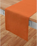 Solino Home Linen Pumpkin Table Runner 60 Inches - 100% Pure Linen Farmhouse Short Table Runner 14 x 60 Inch Ideal for Dresser and Coffee Tables - Fete - Fall, Autumn, Halloween, Thanksgiving by CozyNest Decor
