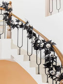 MISSPIN 6FT Black Maples Leaf Garland, Halloween Fall Leaf Garland Artificial Hanging Black Maple Autumn Vine Fall Decor Maple Thanksgiving Halloween Home Decor by CozyNest Decor