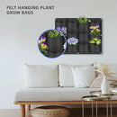 12 Pockets Hanging Planter Bags, Hanging Vertical Wall Mounted Plant Planting Grow Bags, Herb Garden Planter Outdoor Indoor Growing Bag, Gardening Vertical Greening Flower Container(0.6m×0.8m, Black) by CozyNest Decor