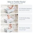 Collapsible Baby Bathtub - Large Capacity Baby Bath Tub with Thermometer & Soft Cushion | Portable Travel Newborn Infant Bathtub | Foldable Toddler Bathtub for Baby 0 to 36 Months (no Stand) by TinyTreasures Baby Boutique