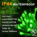 KNONEW 403ft 1000 LED Christmas String Lights Outdoor 8 Modes & Timer Fairy Light Plug in Waterproof LED Fairy Lights for Xmas Yard Tree Wedding Party Holiday Decorations (Green) by GreenHaven Gardens