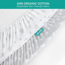 Waterproof Pack n Play Fitted Sheets 2 Pack,100% Cotton Mini Crib Mattress Cover Protector 38" X 25" Fits for Baby Playpen/Playard Mattress, Portable Crib Sheet, White & Grey Star Print by TinyTreasures Baby Boutique