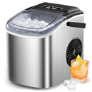 Silonn Ice Makers Countertop, 9 Cubes Ready in 6 Mins, 26lbs in 24Hrs, Self-Cleaning Ice Machine with Ice Scoop and Basket, 2 Sizes of Bullet Ice by CozyNest Decor
