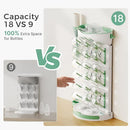 Momcozy DIY Larger Bottle Drying Rack for 18 Bottles, Space Saving Countertop Vertical Rack with Brushes Holder, Detachable Travel Bottle Rack for Baby Accessories & Pump Parts by TinyTreasures Baby Boutique