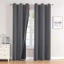 ChrisDowa 100% Blackout Curtains 78 inch Long for Bedroom with Black Liner, 2 Thick Layers Total Blackout Thermal Insulated Grommet Window Curtains 2 Panels Set (Grey, 42 x 78 Inch) by TinyTreasures Baby Boutique