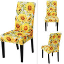 JQinHome Pattern Chair Covers for Dining Room Set of 2, High Stretch Removable Washable Parsons Chair Slipcover for Home Party Hotel Wedding Ceremony (Sunflower,2PCS) by CozyNest Decor