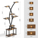 64.8" Tall Plant Stand Indoor with Grow Lights, 7 Tiered Metal Corner Plant Shelf Display Rack for Indoor Plants, Large Flower Holder Stand for Living room, Patio, Bedroom by GreenHaven Gardens