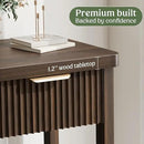 Lulive 51" Fluted Console Table for Entryway, Entryway Table with 3 Wooden Drawers, Farmhouse Behind Sofa Table for Living Room, Hallway, Couch, Foyer by CozyNest Decor