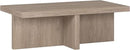 Henn&Hart Elna Coffee Table, 44" Wide,Grey by CozyNest Decor