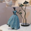 Guichifun Fairy Statue Collection Home Decoration - Leaf Angel Girls with Dragonfly Resin Home Decor for Outside or Inside Rustic Garden Outdoor Yard Decorations Figurines Gift 7.4 x 5.25 x 12 Inch by CozyNest Decor